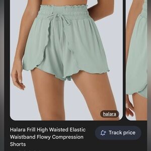 Halara Mint Green Elastic Waistband Shorts